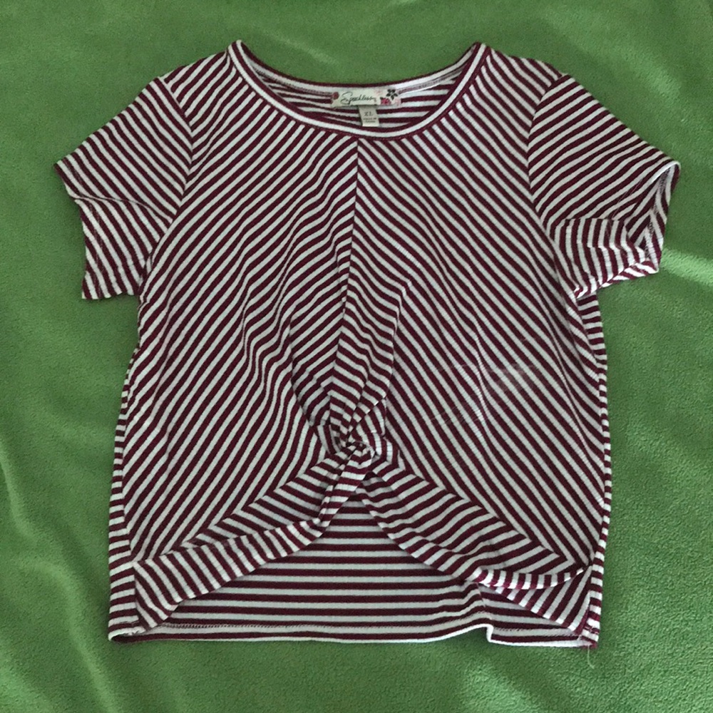 Girls Size XL Stripped Crop Top From Forever 21